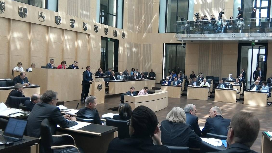 Christian Görke am Redepult im Plenarsaal des Bundesrats