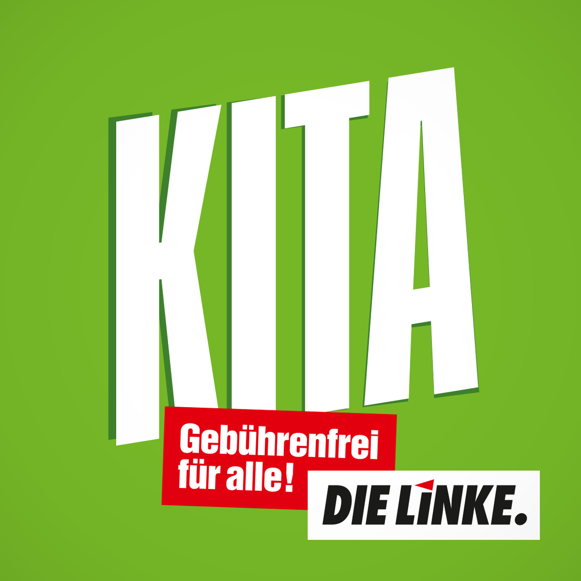 Sharepic zum Thema Kita: Gebührenfrei für alle!