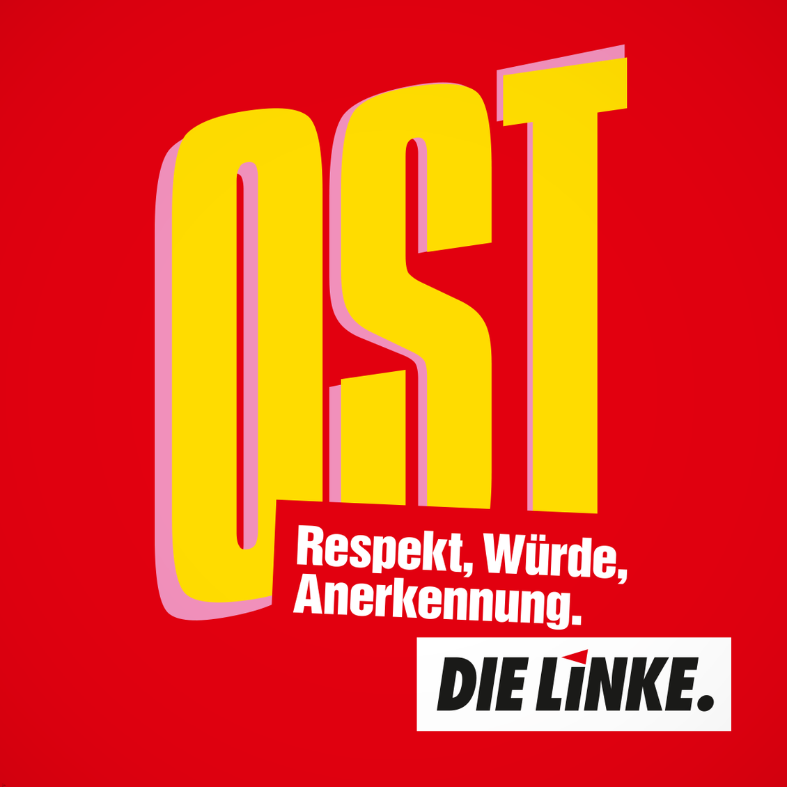 Sharepic zum Thema Osten: Respekt, Würde, Anerkennung.