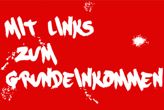 Text: Mit links zum Grundeinkommen