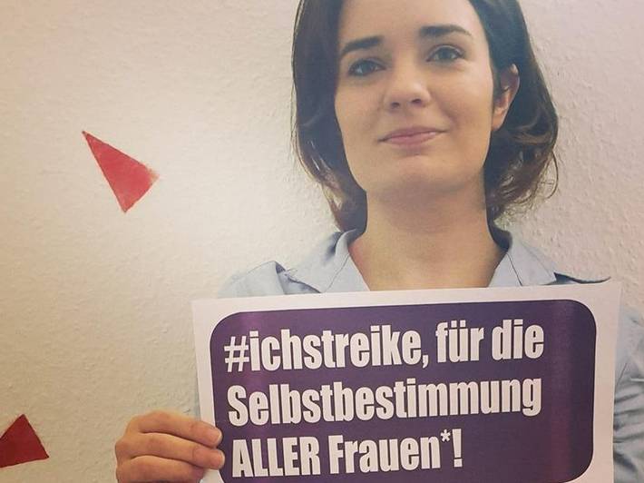 Claudia Sprengel streikt am Frauentag für die Selbstbestimmung aller Frauen