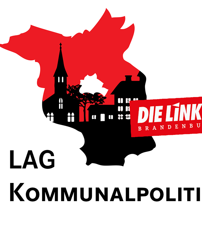 Silhouette des Landes Brandenburg mit Häusern