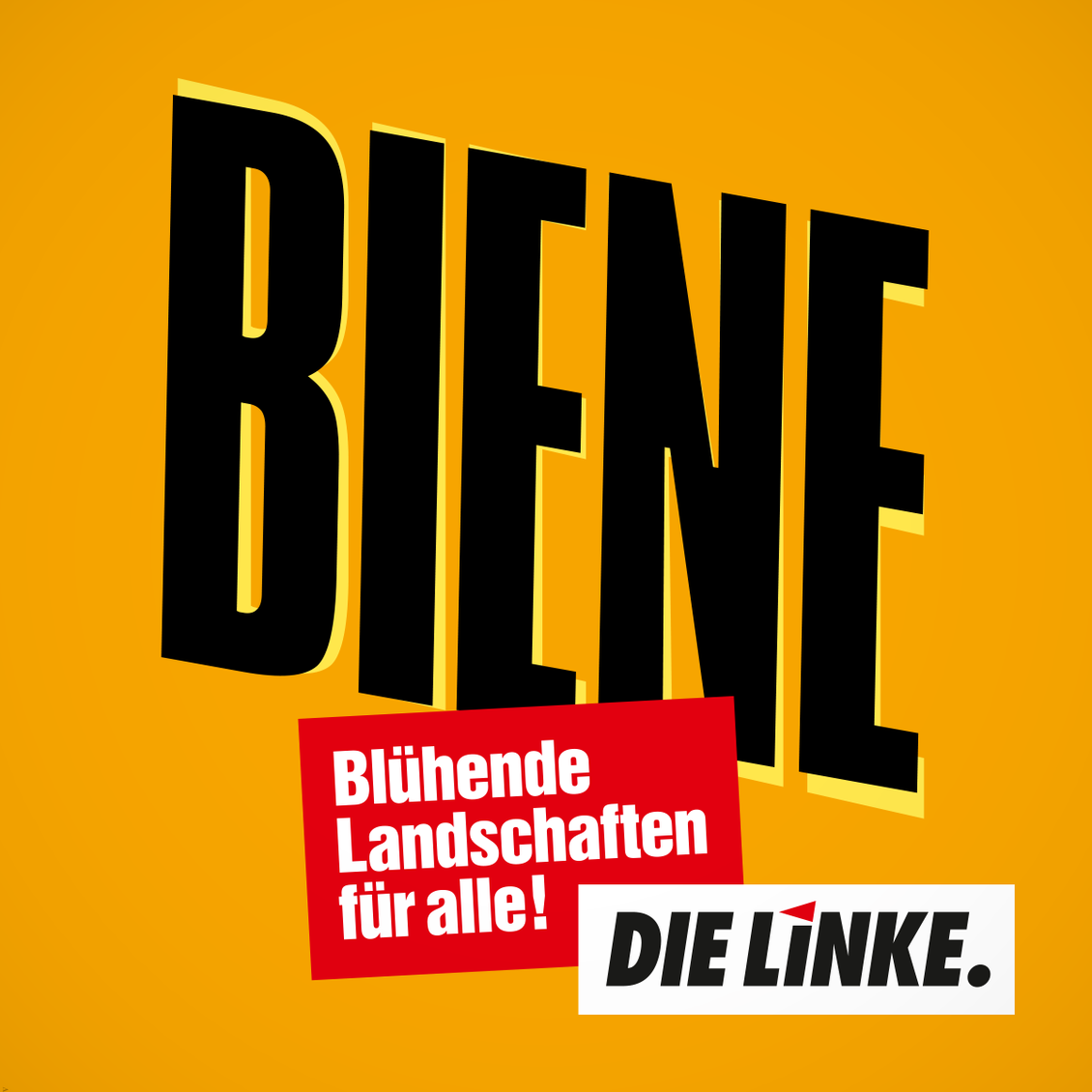 Sharepic zum Thema Bienen: Blühende Landschaften für alle!
