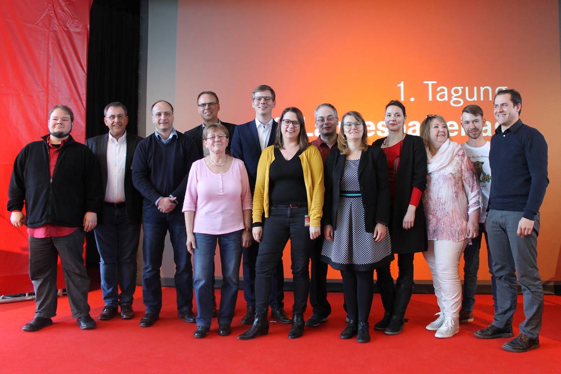 Gruppenbild des Landesvorstands der LINKEN Brandenburg