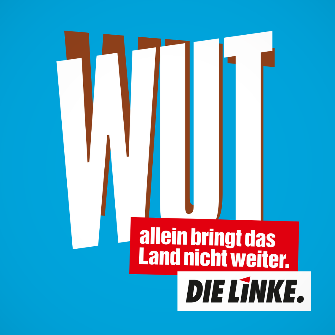 Sharepic zum Thema Rechtspopulismus: Wut allein bringt das Land nicht weiter.