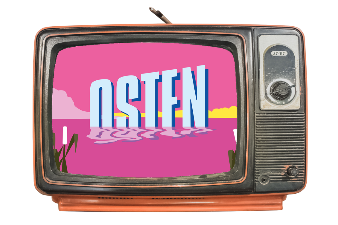 Fernsehgerät mit dem Vorschaubild des Wahlspots für die Landtagswahl 2019